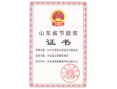 山東省節能成果獎