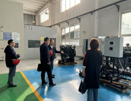 濰坊市現代產業學院建設檢查小組到山東祿禧新能源科技有限公司交流考察